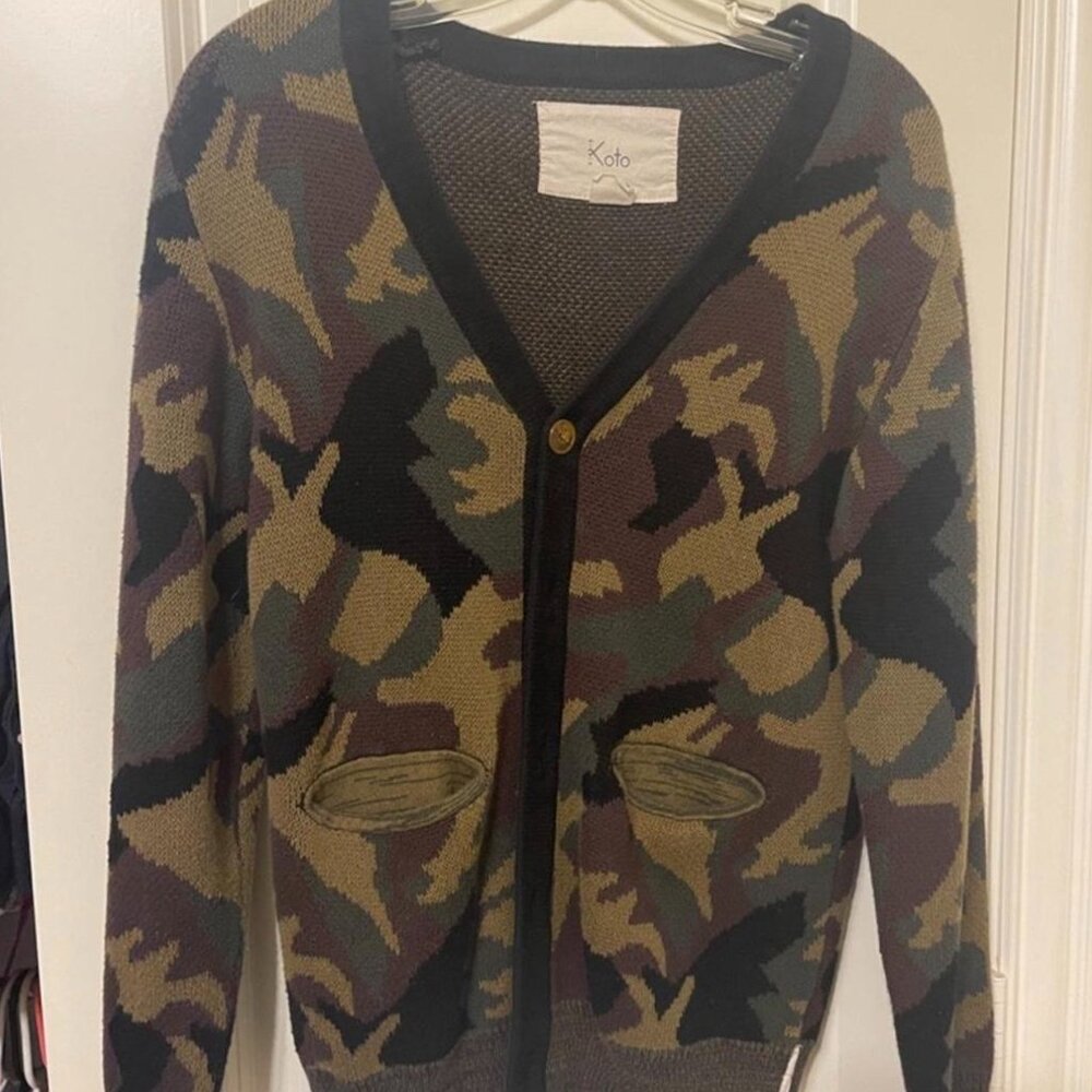 Mens Camoflauge Cardidgan Sz-XS